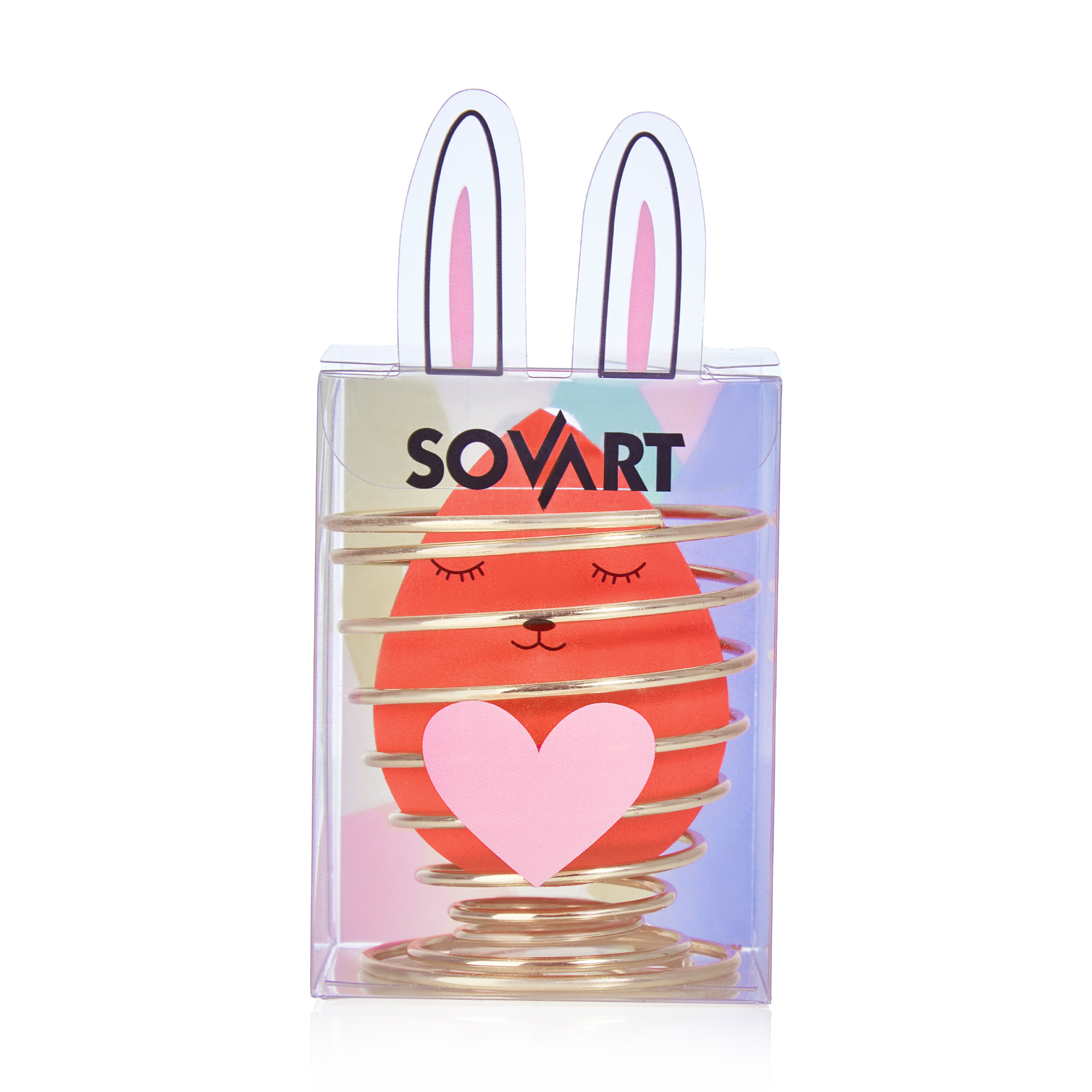 Б'юті блендер Sovart на підставці, кораловий